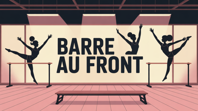 Illustration salle de sport tricep barre au front