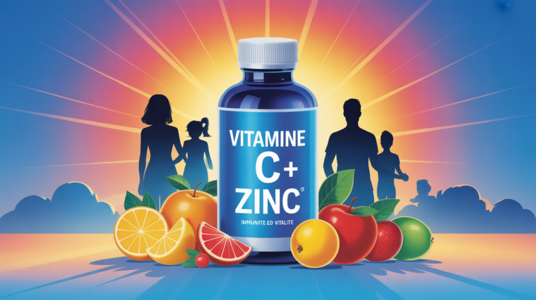 scène famille vitamine c et zinc immunite