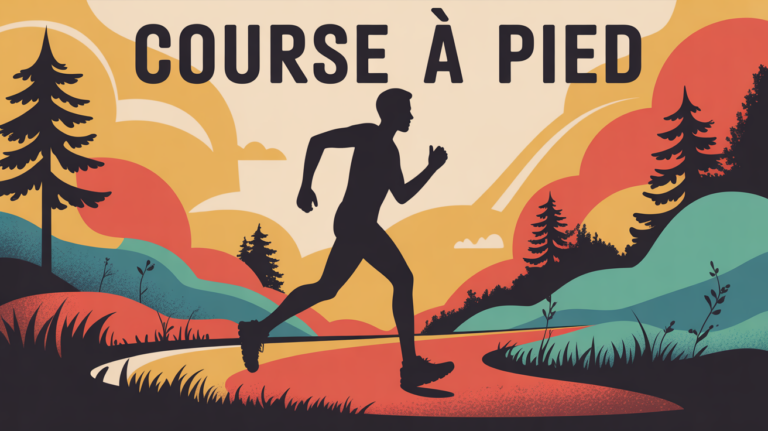 Silhouette course a pied dynamique