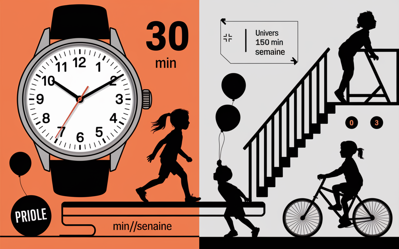 30 minutes de sport par jour avant apres montre enfants