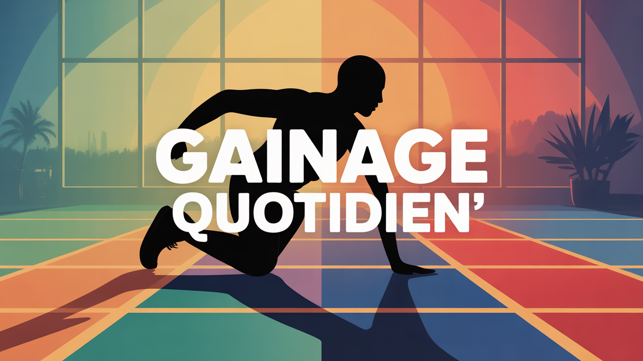 Tapis sport gainage, titre 5 min de gainage par jour resultat, ambiance dynamique