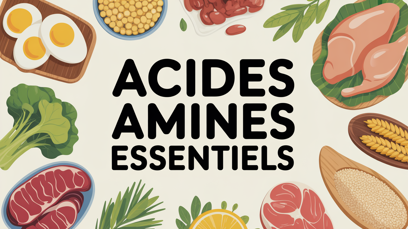 planche aliments riches en 8 acides amines essentiels