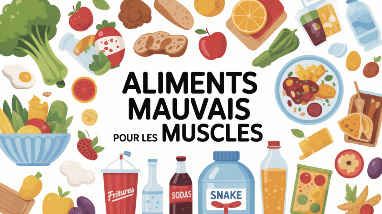 Aliments mauvais pour les muscles et alternatives sur table
