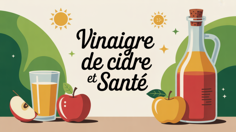 avantages et inconvenients du vinaigre de cidre illustration bouteille et pommes
