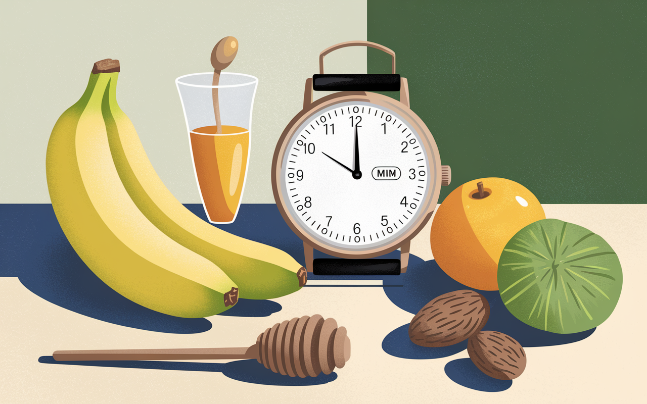 Aliment qui donne de l energie rapidement banane dattes sur table