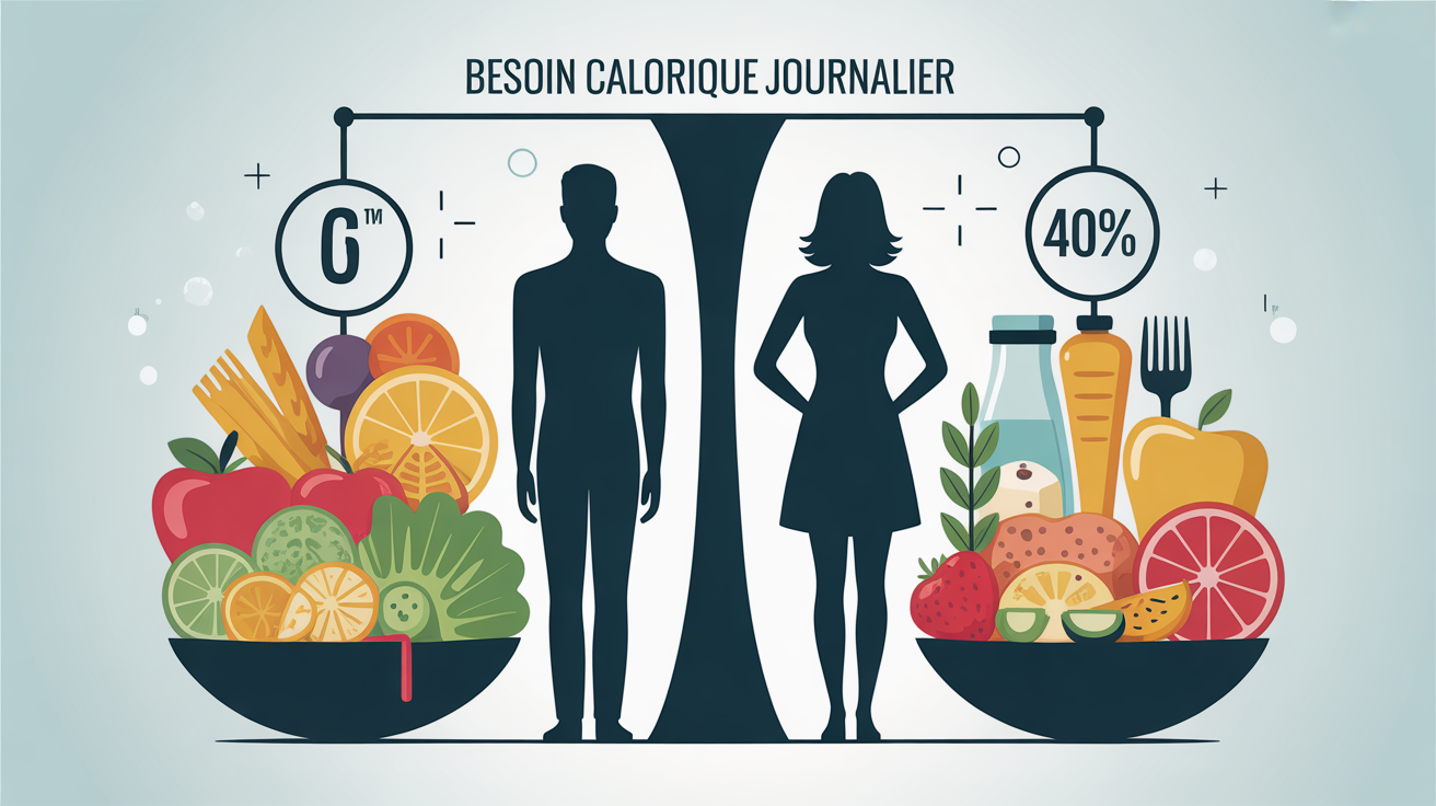 Besoin journalier calories calcul, balance alimentaire hommes femmes