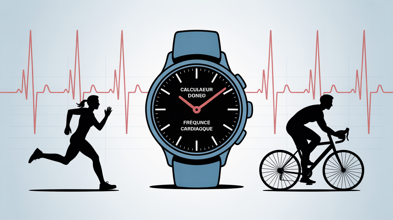 calculateur zone frequence cardiaque montre cardio running velo graphique