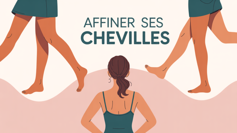 illustration comment affiner ses chevilles femme debout