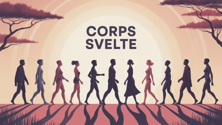 Illustration corp svelte silhouettes epurees