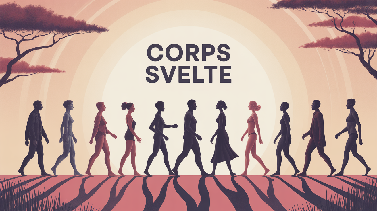 Illustration corp svelte silhouettes epurees