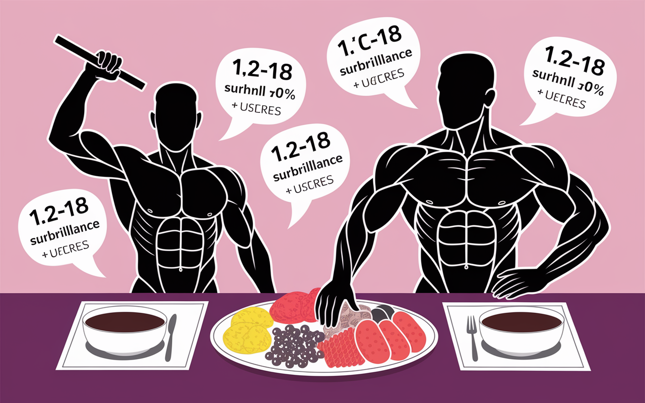 fonte musculaire et perte de poids silhouettes haltères assiette protéines