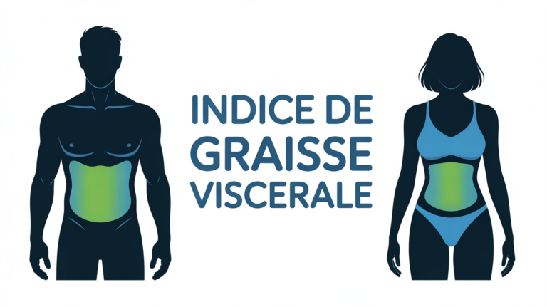 silhouettes avec zones abdos indice de graisse viscerale