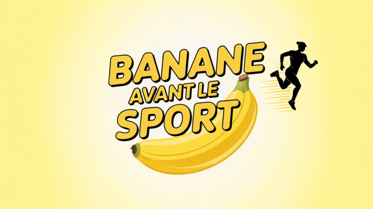 Illustration manger une banane avant le sport, énergie, digestion