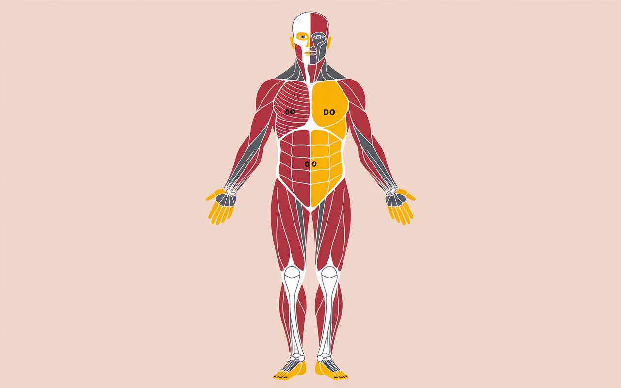 muscle du corps sport schéma groupes muscles