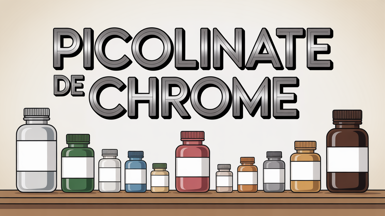 picolinate de chrome danger flacons sur table