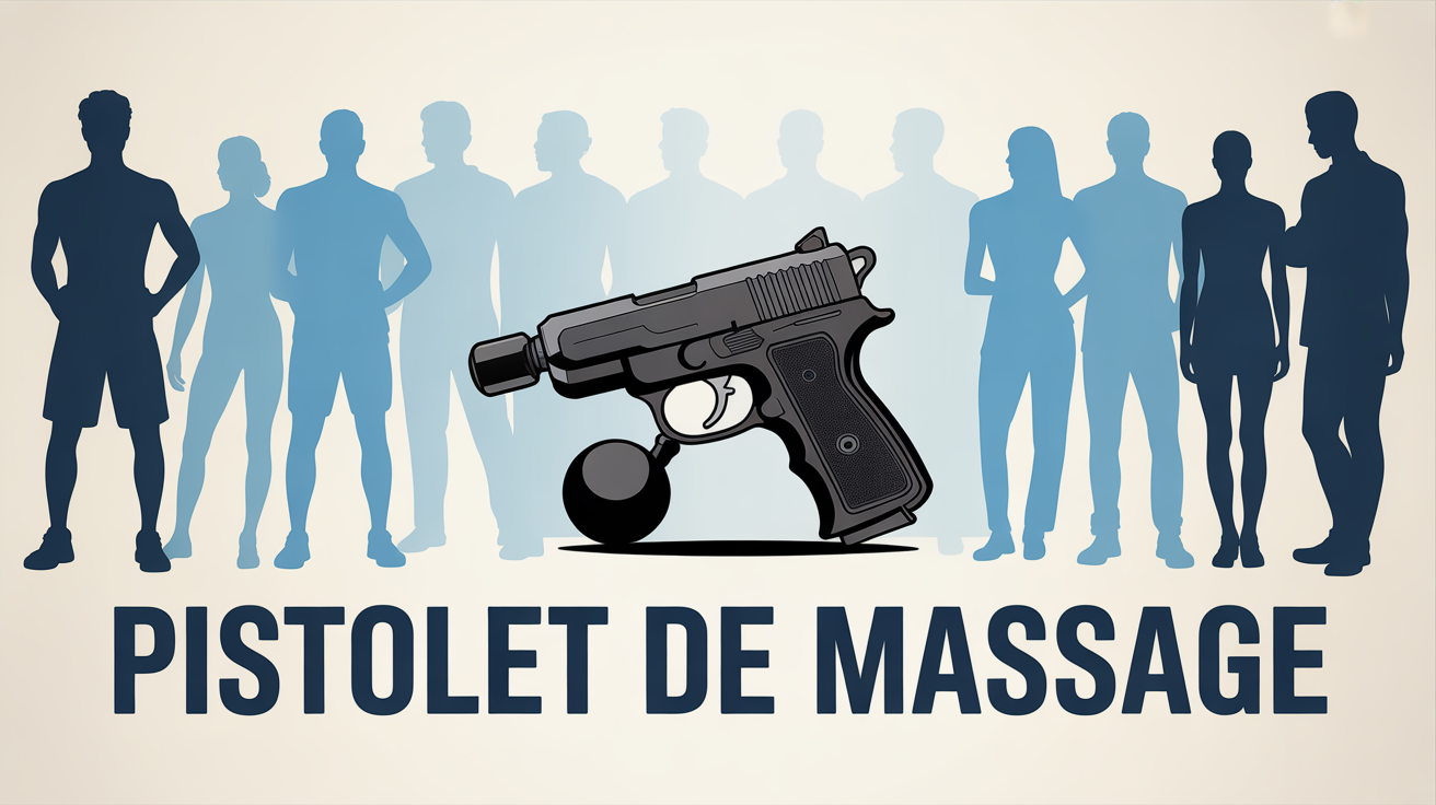 pistolet massage avis kiné noir gris sur table