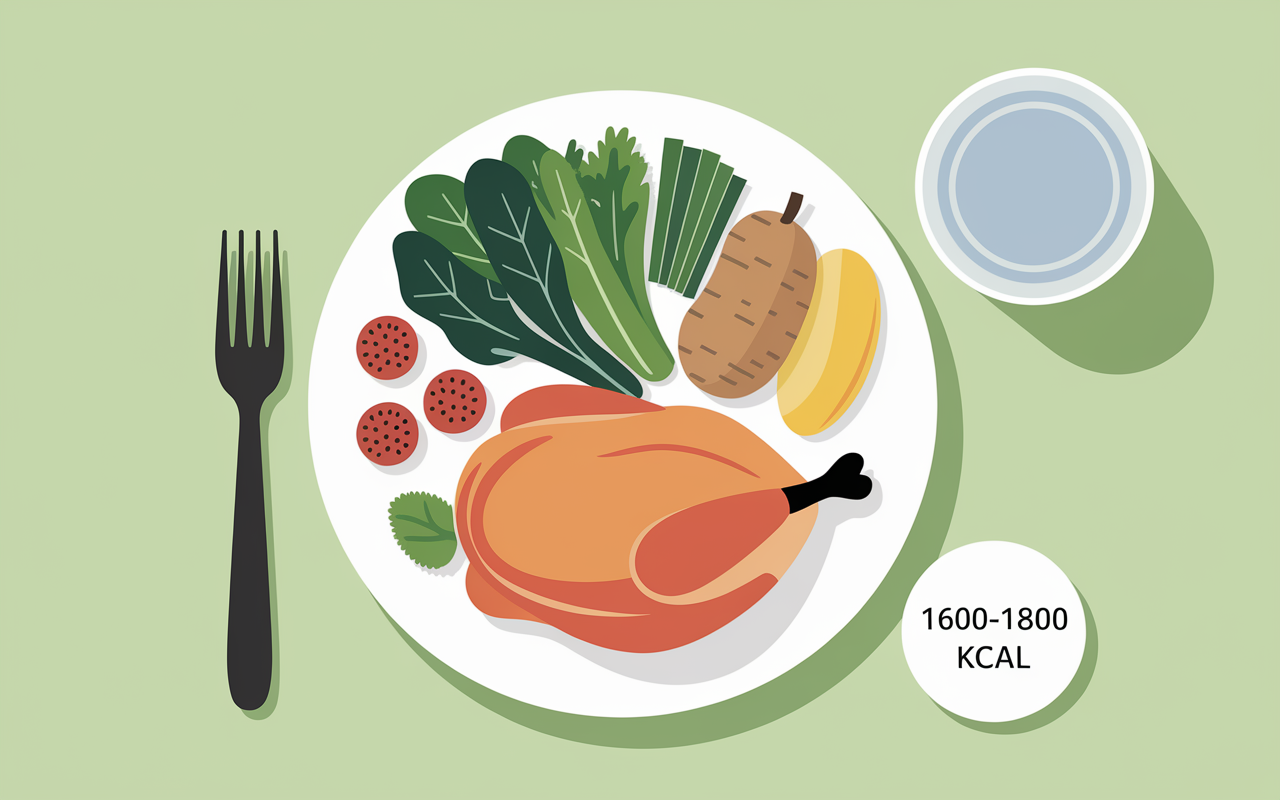 Assiette équilibrée plan alimentaire pour perte de poids