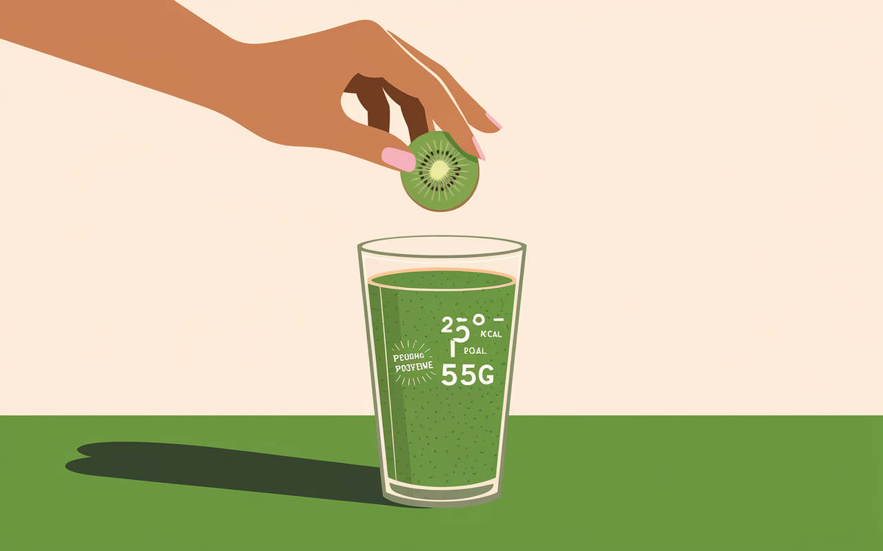 Verser smoothie proteine pour maigrir dans un verre doseur