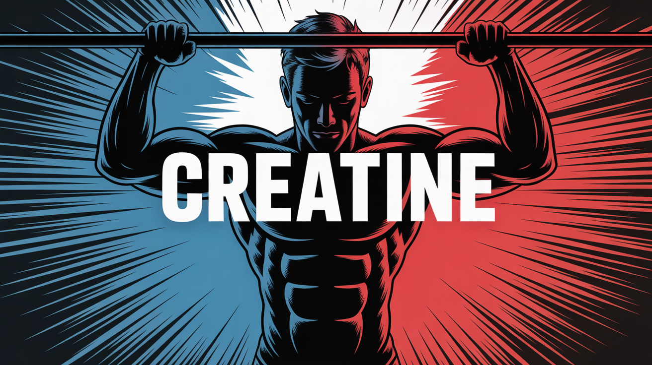 prise de masse creatine silhouette sportif barre