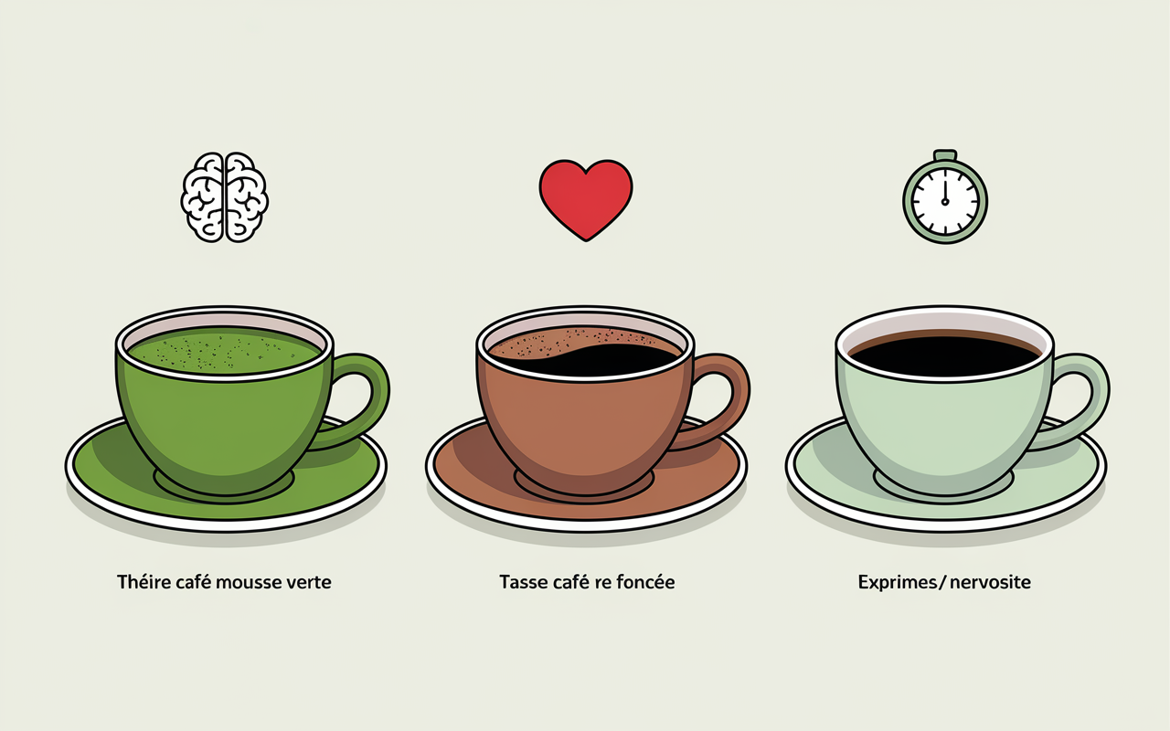 quels sont les bienfaits du matcha versus cafe the