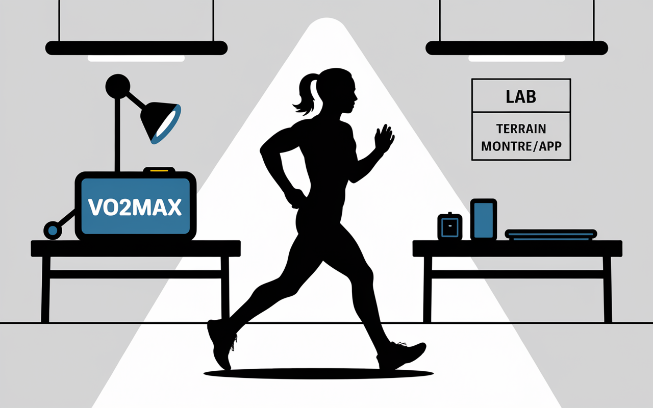 Mesure vo2max evolution en laboratoire et montre