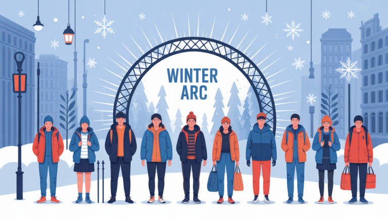 winter arc silhouettes jeunes urbain sport journaling