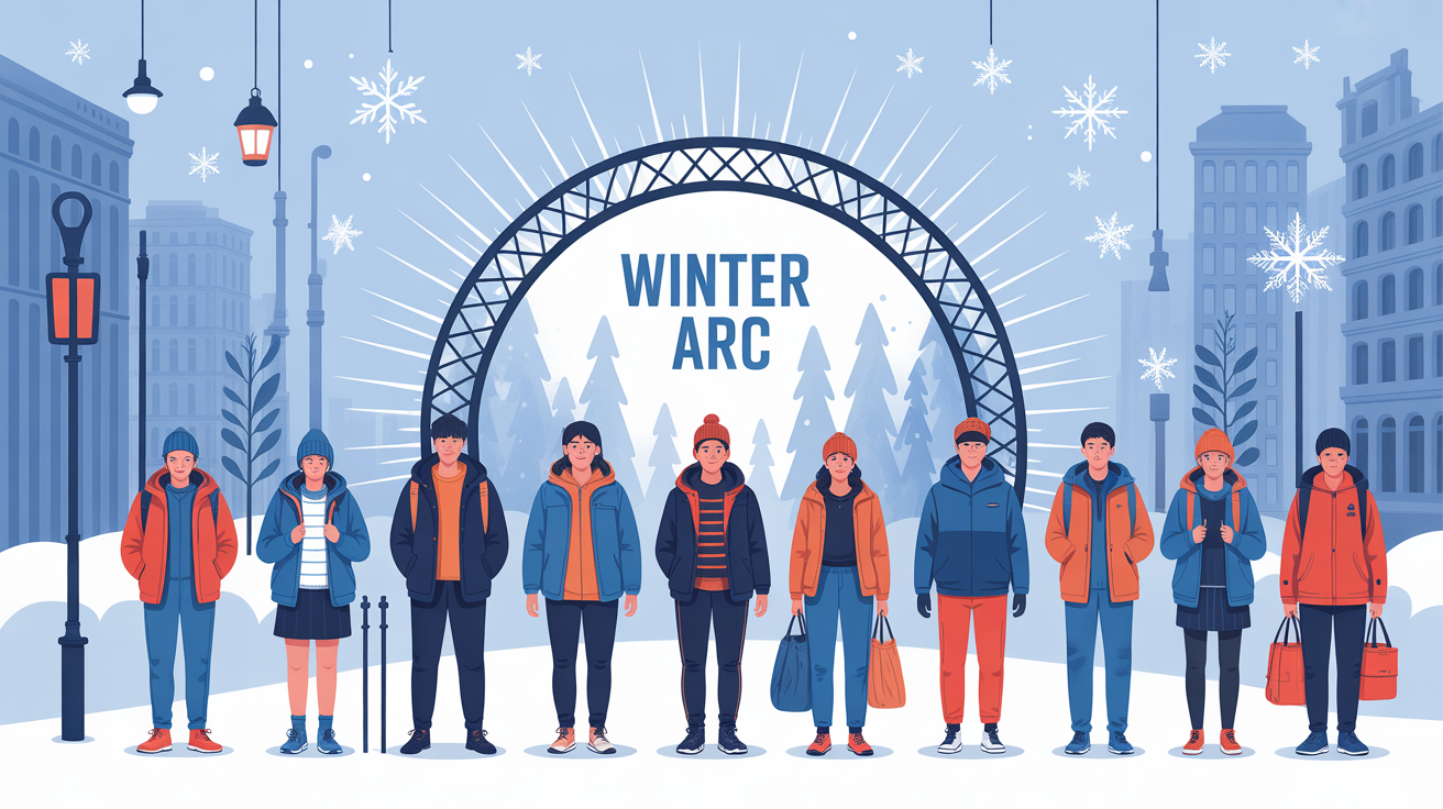 winter arc silhouettes jeunes urbain sport journaling