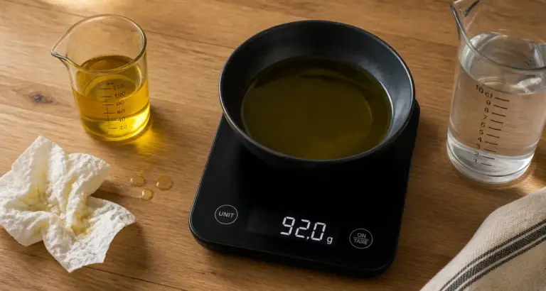 10cl d huile en gramme : 0,92 pour doser