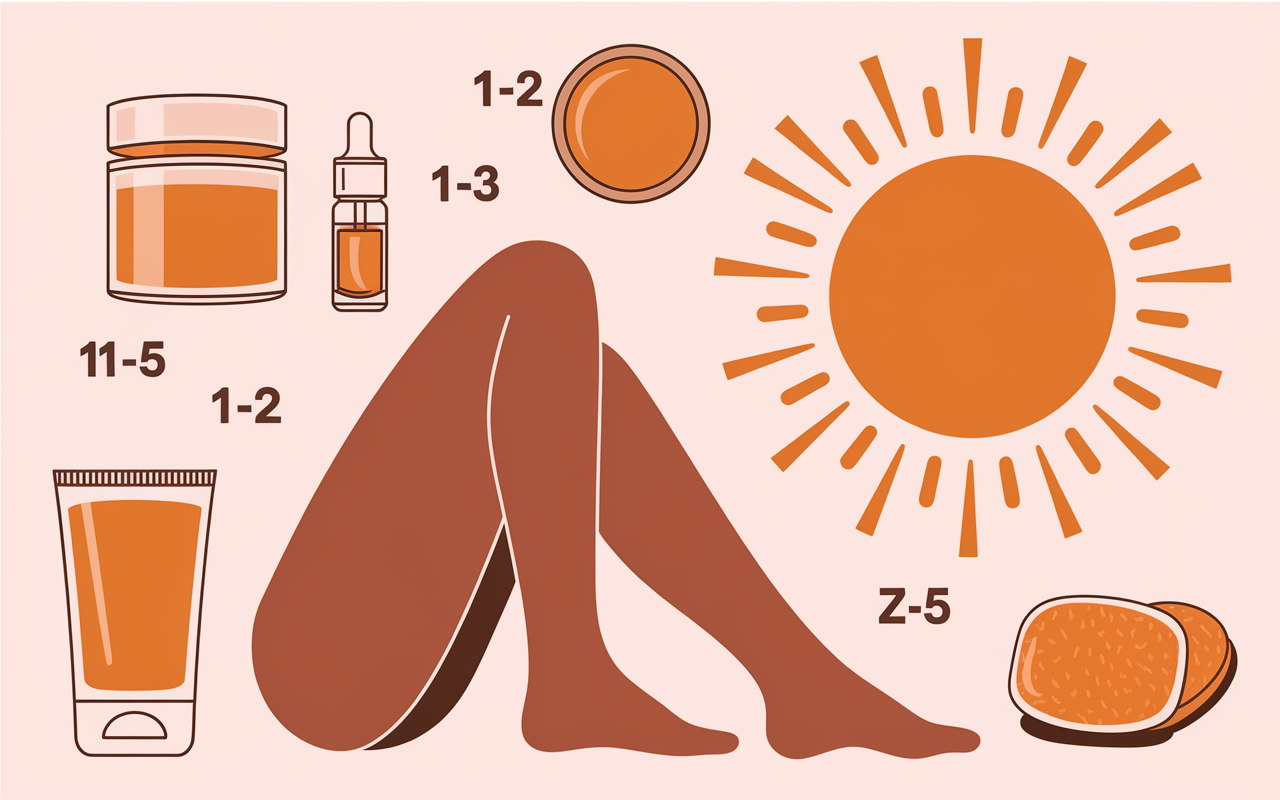 progression couleur jambes comment bronzer des jambes