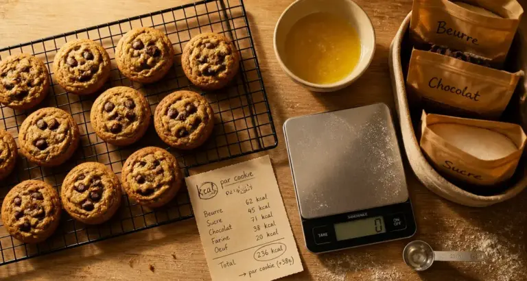 Cookie maison calorie : cookies au chocolat et ingrédients