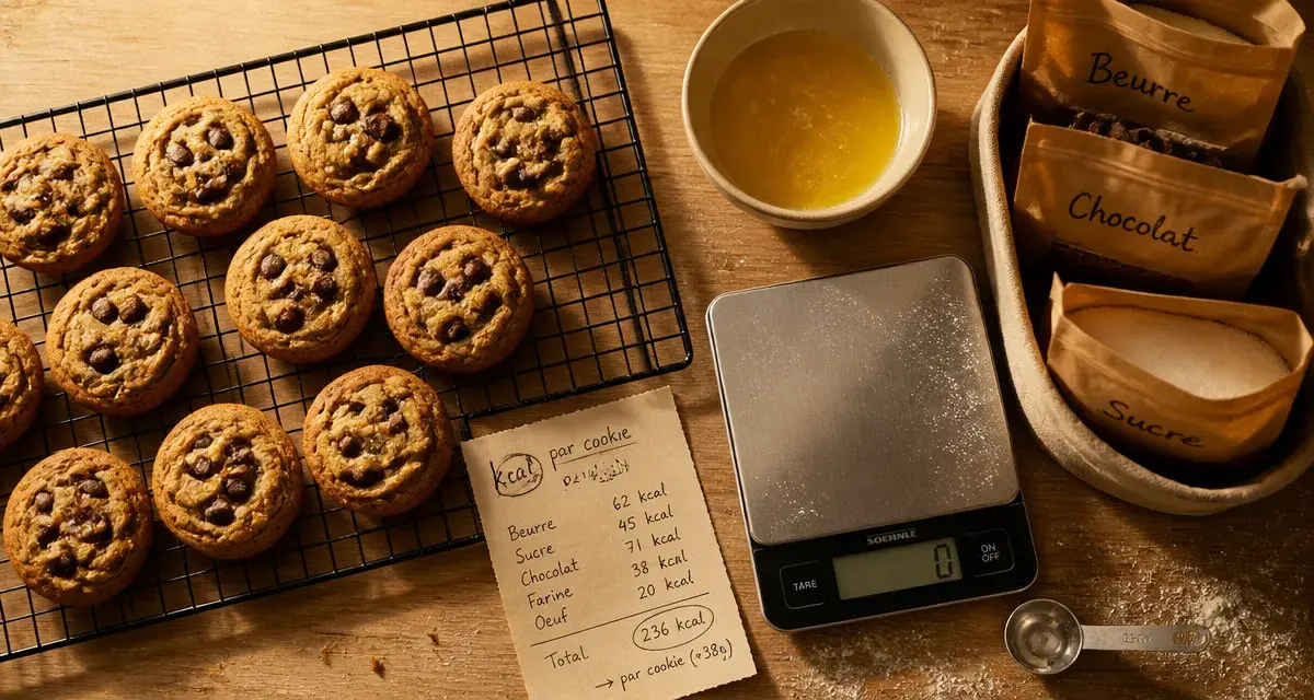 Cookie maison calorie : cookies au chocolat et ingrédients