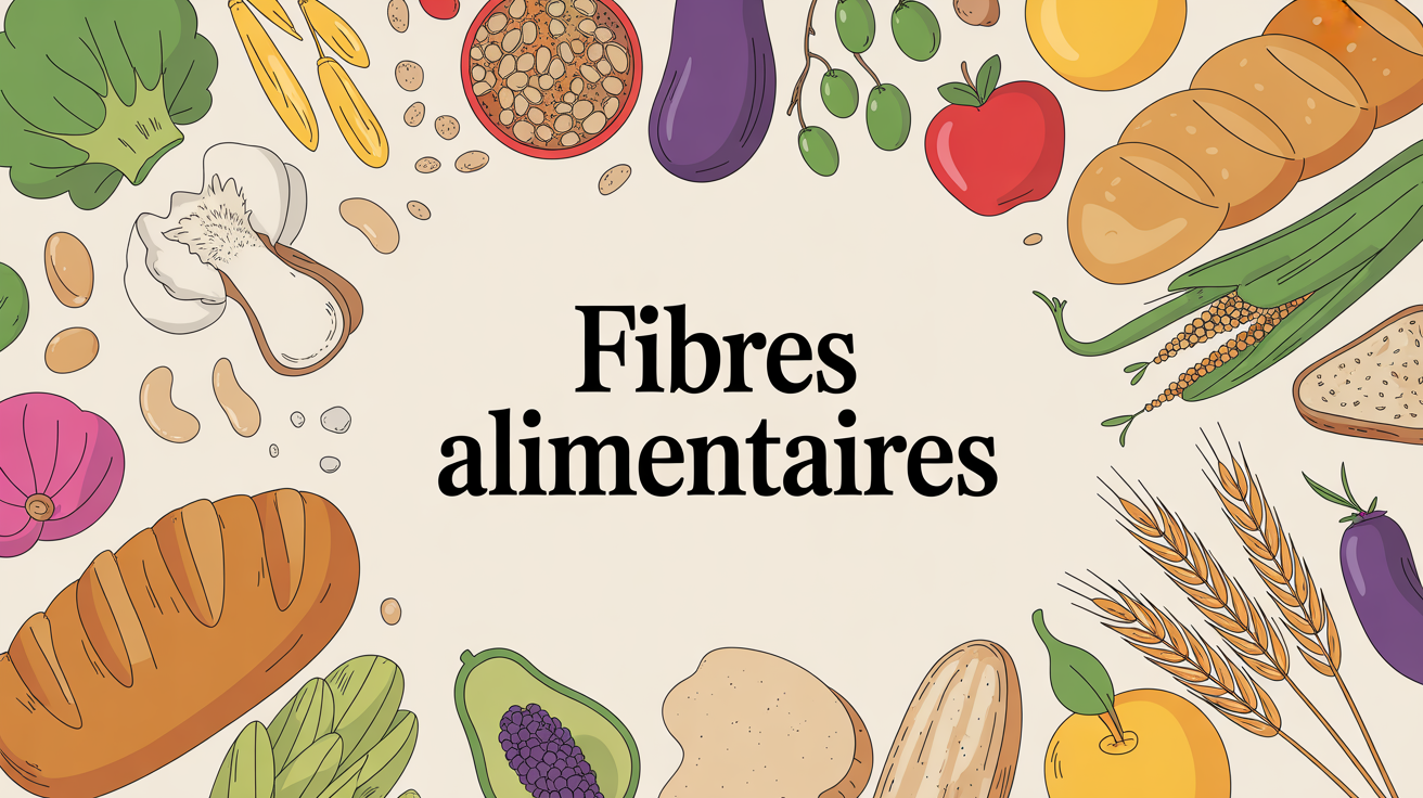 assiette fibres alimentaires pain complet fruits legumes
