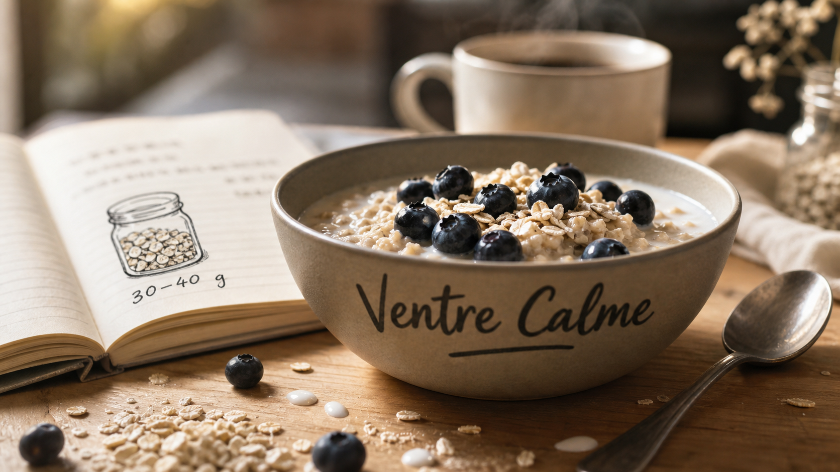 Flocon d'avoine et intestin irritable : porridge 30 g apaisant