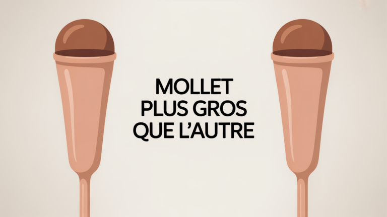Vue de mollets avec mollet plus gros que l'autre