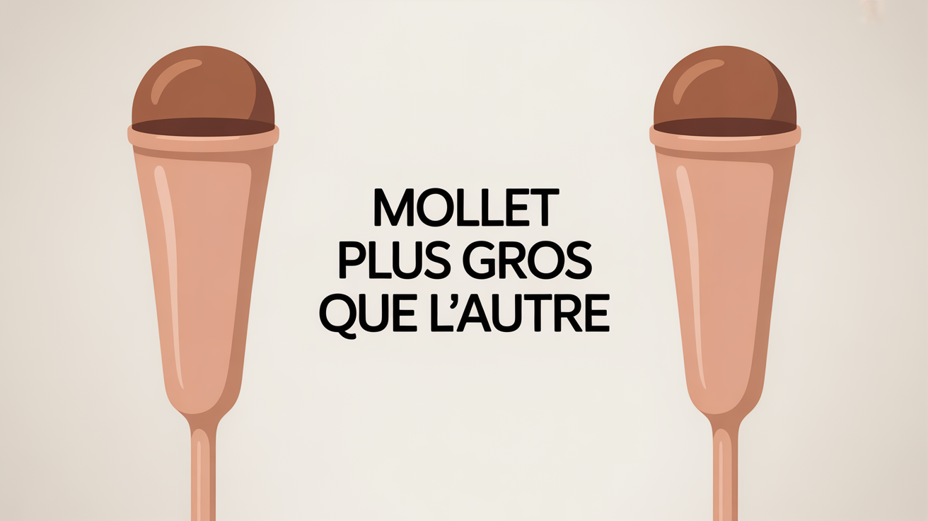 Vue de mollets avec mollet plus gros que l'autre
