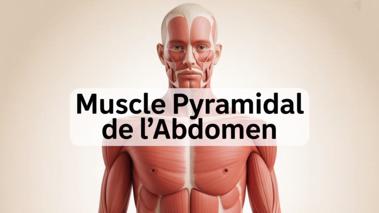 Muscle pyramidal de l abdomen vu de face, zone abdominale en surbrillance
