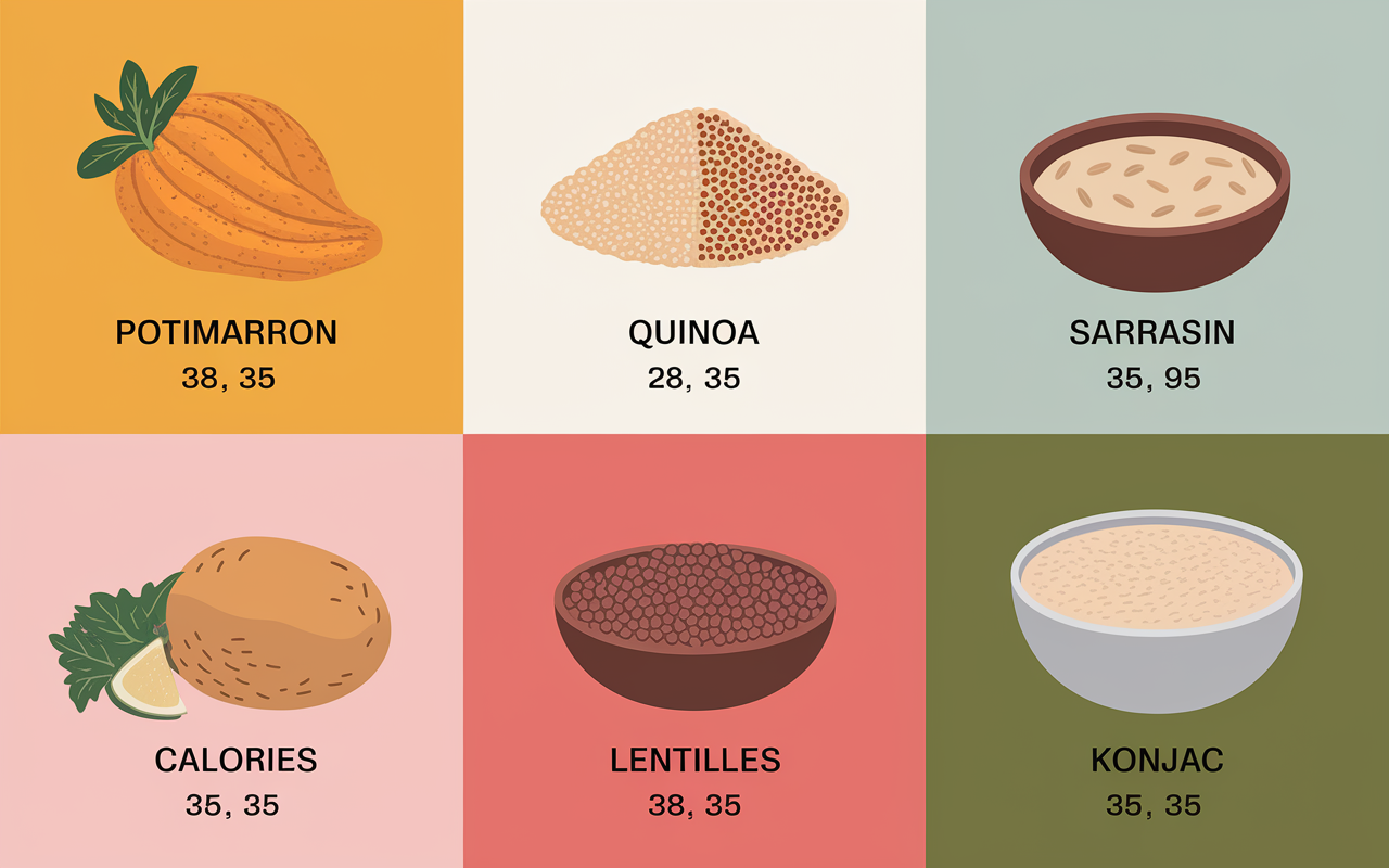 tableau substituts féculents calories IG par quoi remplacer les féculents