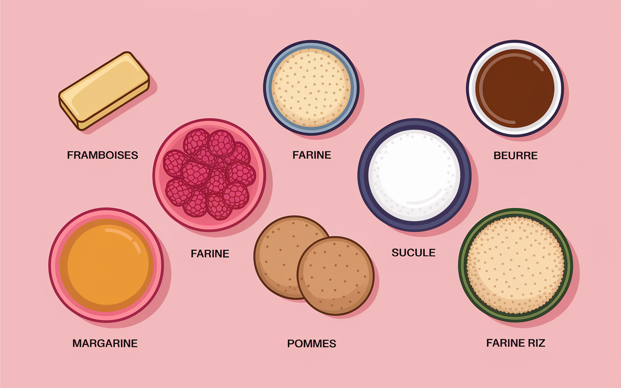 recette crumble framboise poudre amande ingredients substituts