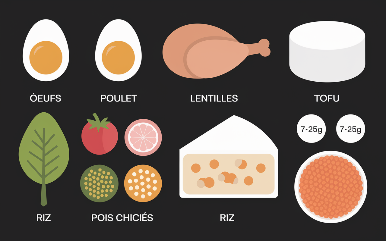 sources aliments recette riche en proteine musculation
