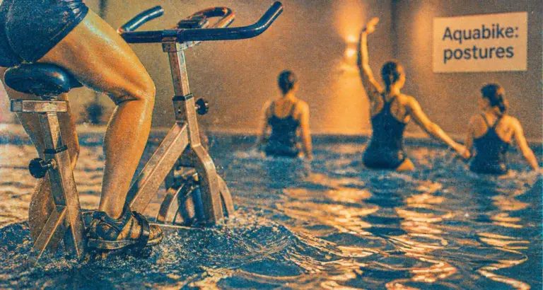 Séance aquabike 45 min : vélo aquabike et posture en piscine
