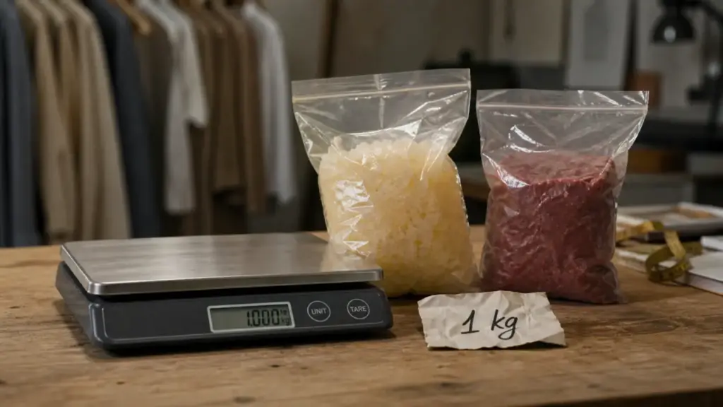 1kg de graisse vs 1kg de muscle : même poids, volume différent