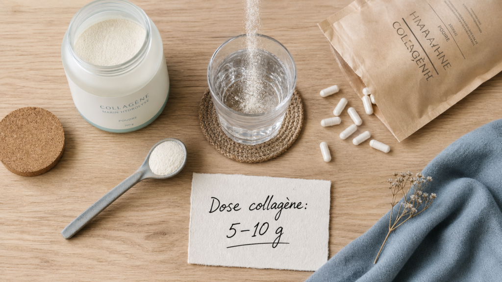 Combien de collagene par jour : dose 5 à 10 g (collagène)