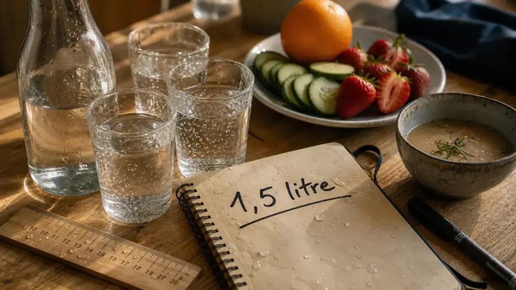 Combien d’eau boire par jour : 1,5 litre