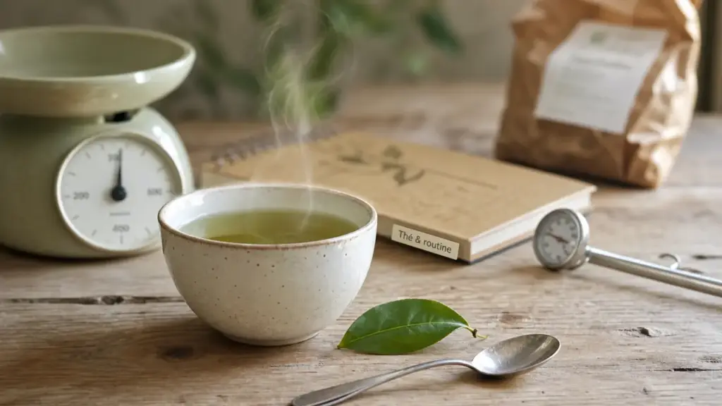 maigrir the : tasse de thé vert et dosage 3 à 5 tasses par jour