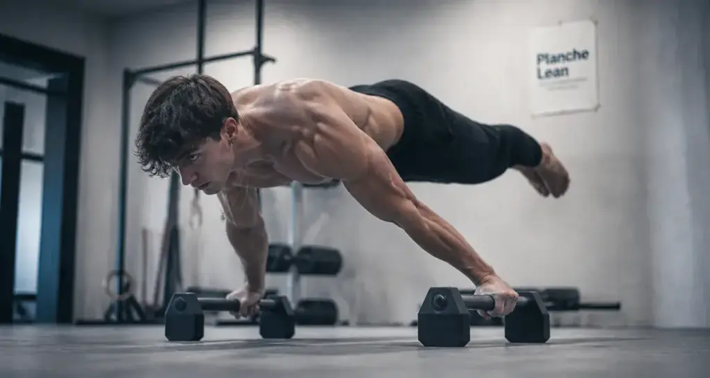 Planche calisthenics : bras tendus, scapulas actives