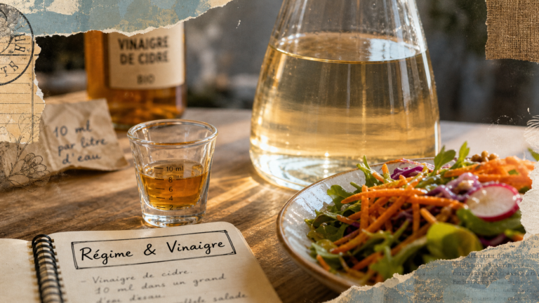 Régime et vinaigre de cidre : 10 ml par jour, efficacité réelle et risques à éviter