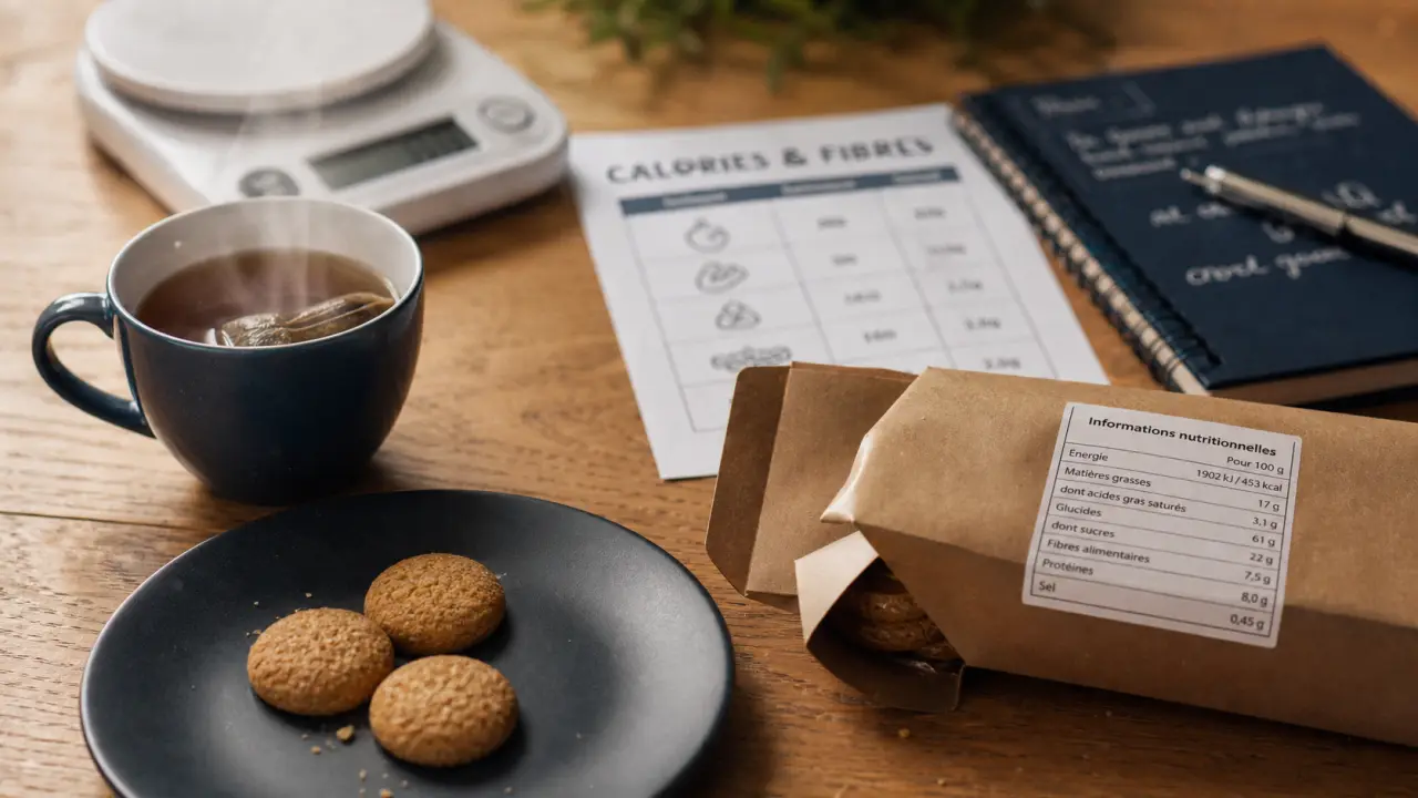 Gateau peu calorique industriel avis Juliette : mini biscuits, calories et fibres