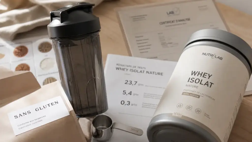 Whey sans gluten, vérifier la contamination croisée sur l’étiquette