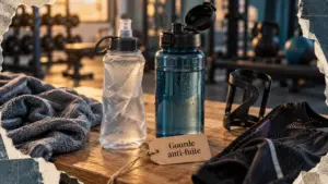 Gourde sport avec bouchons anti-fuite, formats et matières différentes