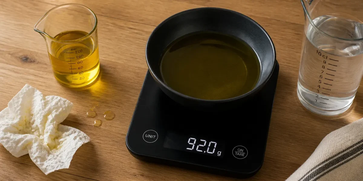 10cl d huile en gramme : 0,92 pour doser